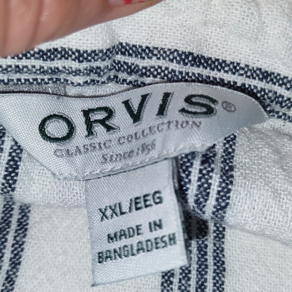 Orvis Classic Linen Blend Button Up Blouse Size XXL - Picture 5 of 7